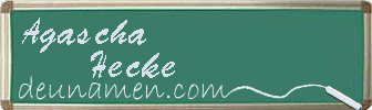 Agascha Hecke Visitenkarte